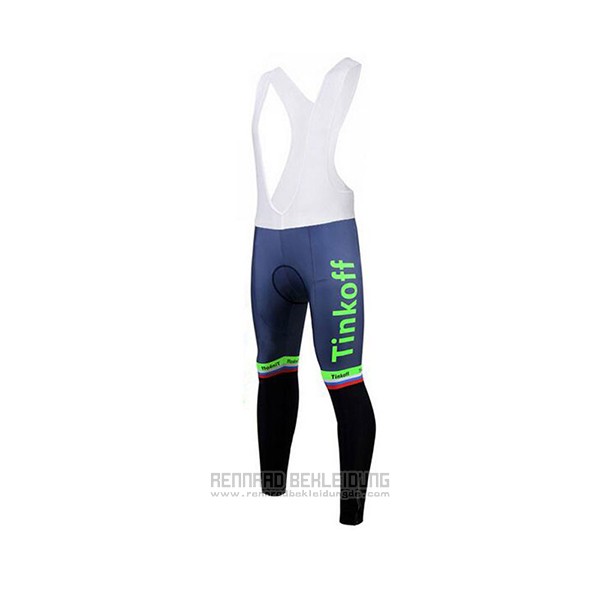 2017 Fahrradbekleidung Tinkoff Grun Trikot Langarm und Tragerhose
